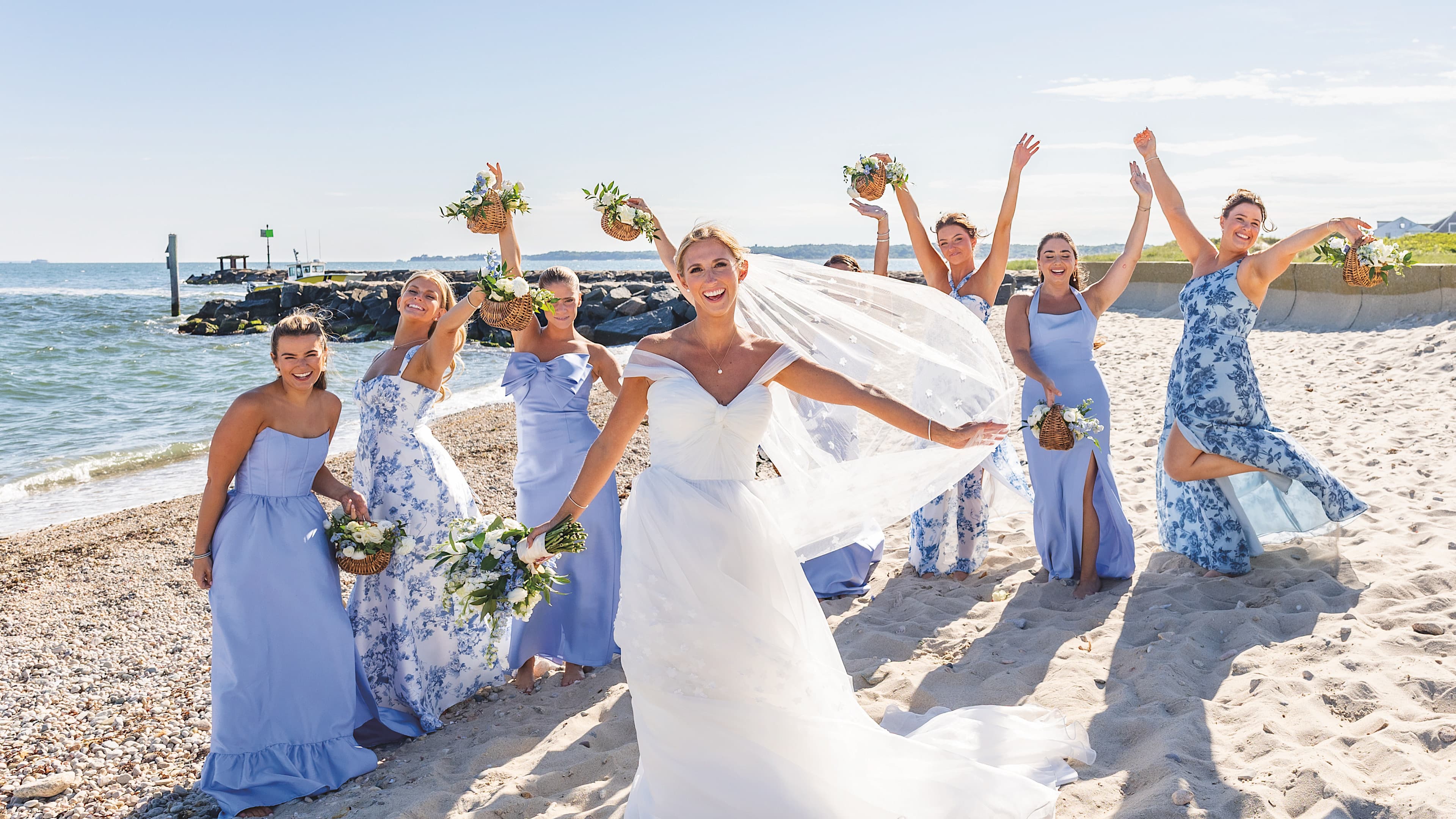 Falmouth Tides weddings — roof deck and private beach
